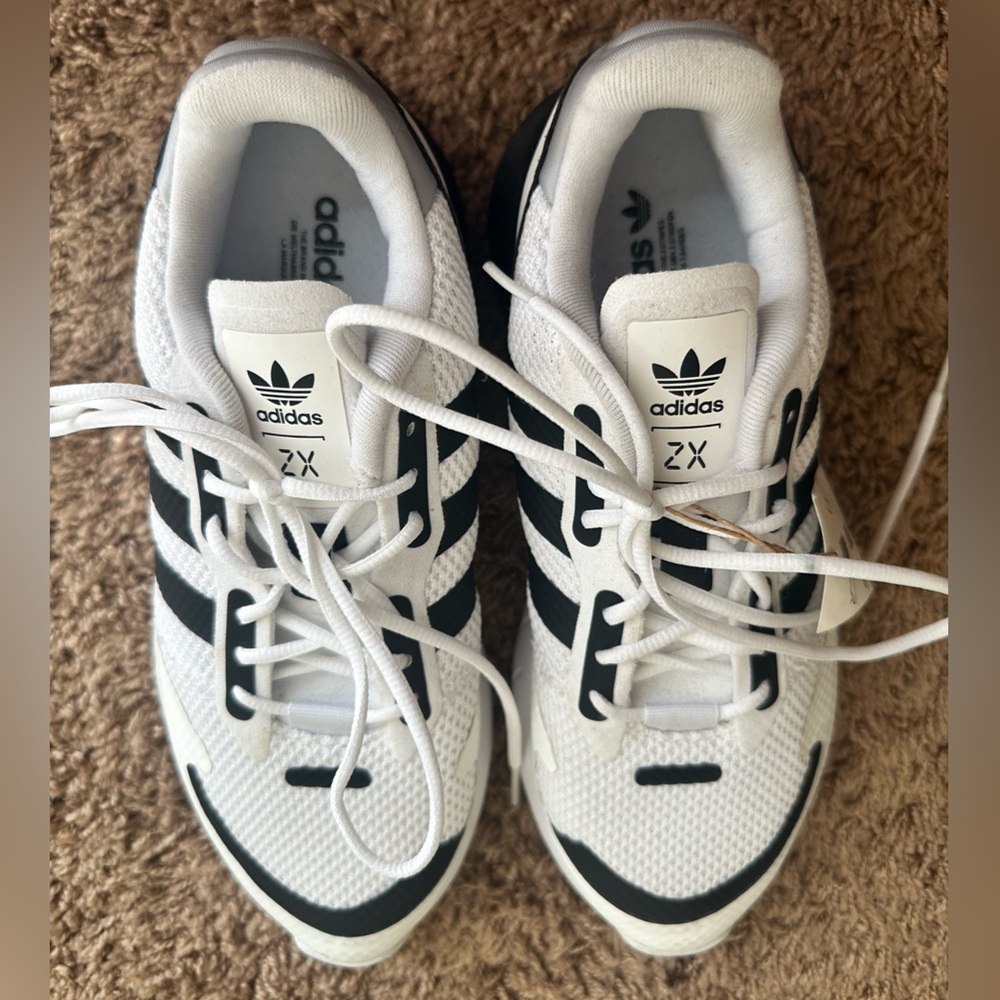 Adidas ZX 1K Boost White and Black Sneakers